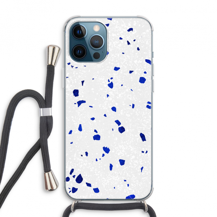 Terrazzo N°5: iPhone 12 Pro Max Transparant Hoesje met koord