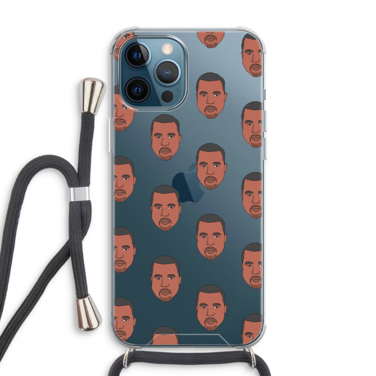Kanye Call Me?: iPhone 12 Pro Max Transparant Hoesje met koord