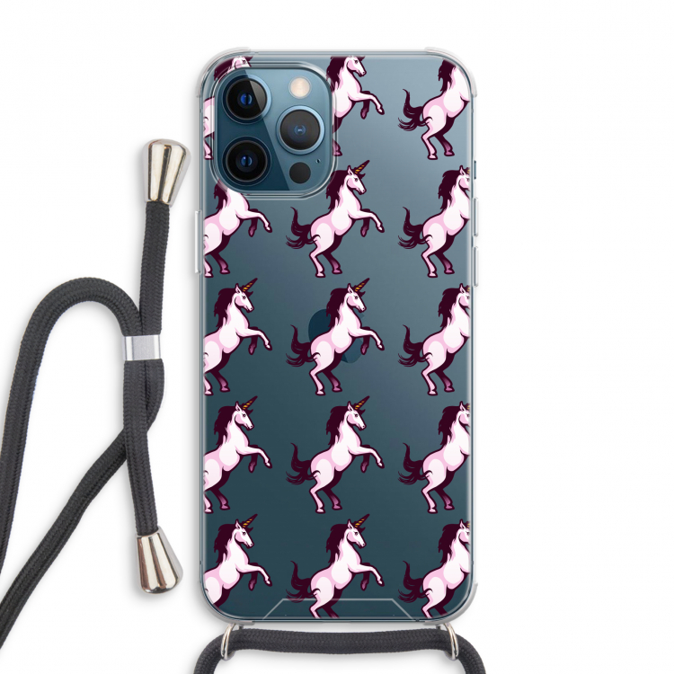 Musketon Unicorn: iPhone 12 Pro Max Transparant Hoesje met koord