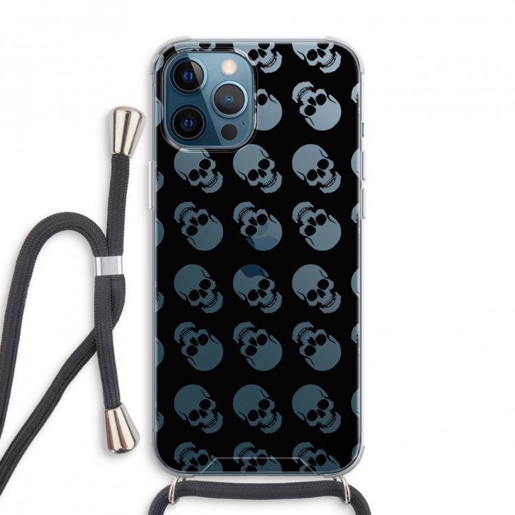Musketon Skulls: iPhone 12 Pro Max Transparant Hoesje met koord