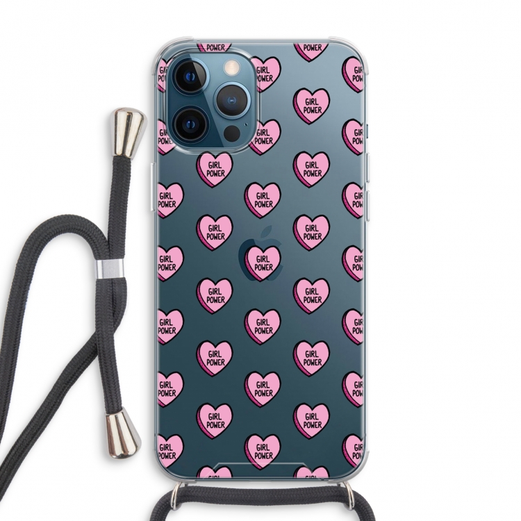 GIRL POWER: iPhone 12 Pro Max Transparant Hoesje met koord