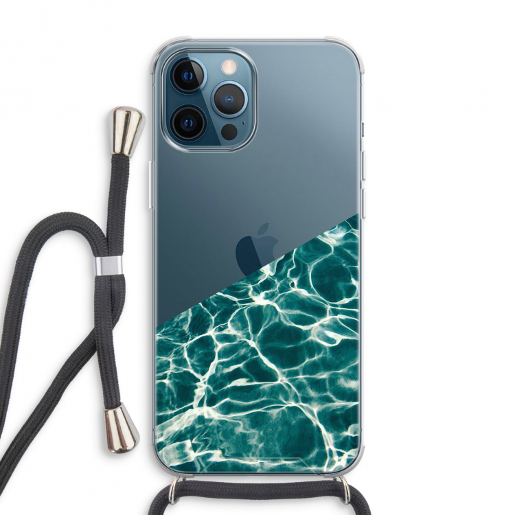 Weerkaatsing water: iPhone 12 Pro Max Transparant Hoesje met koord