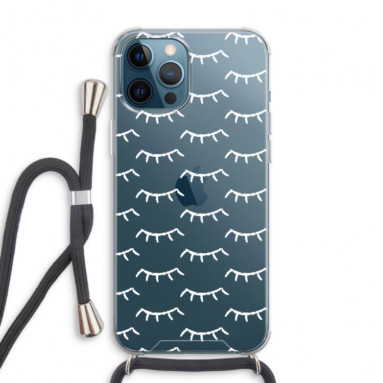 Wimpers: iPhone 12 Pro Max Transparant Hoesje met koord