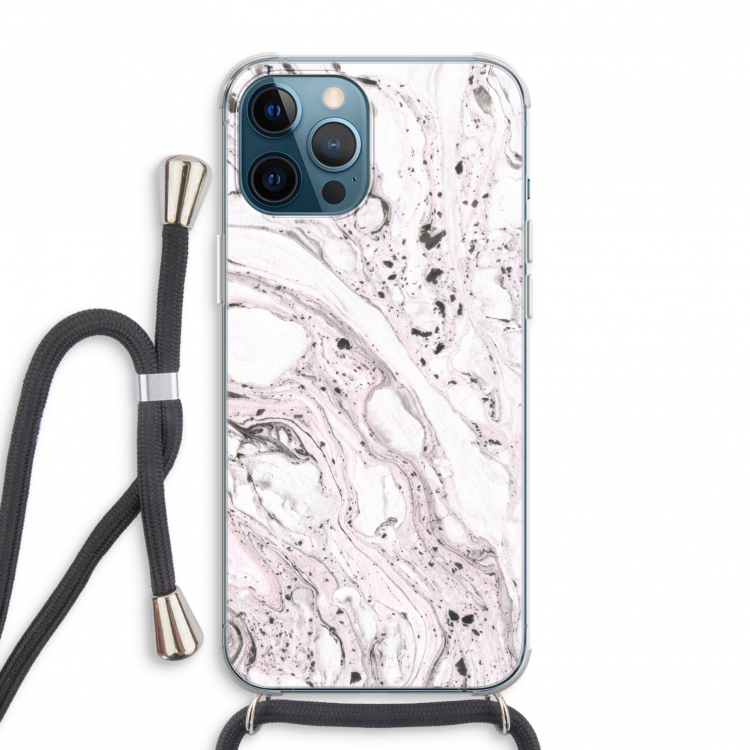Mengelmoes: iPhone 12 Pro Max Transparant Hoesje met koord