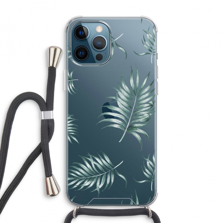 Simple leaves: iPhone 12 Pro Max Transparant Hoesje met koord