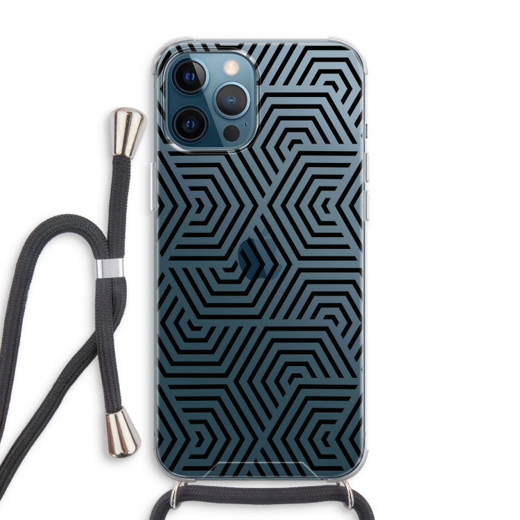 Magic pattern: iPhone 12 Pro Max Transparant Hoesje met koord