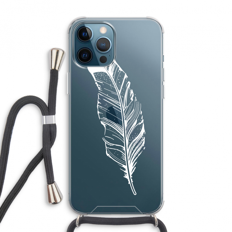Pluim: iPhone 12 Pro Max Transparant Hoesje met koord