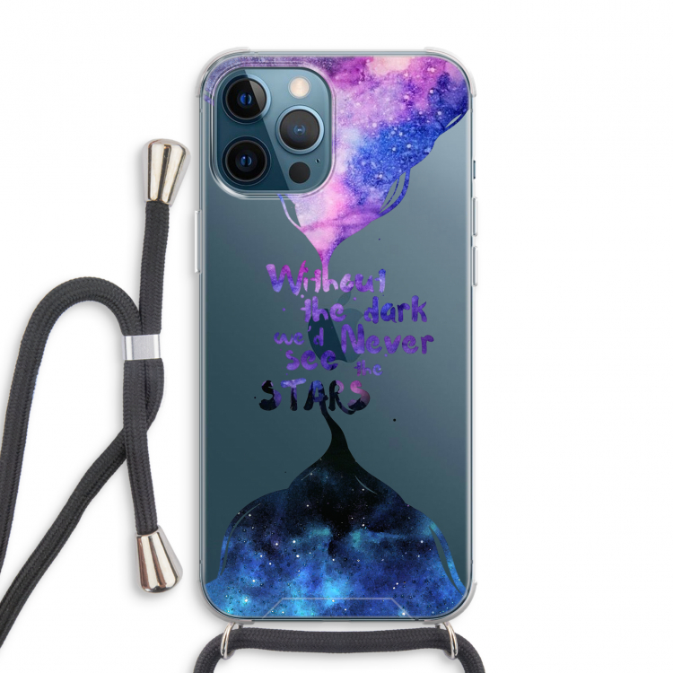 Stars quote: iPhone 12 Pro Max Transparant Hoesje met koord