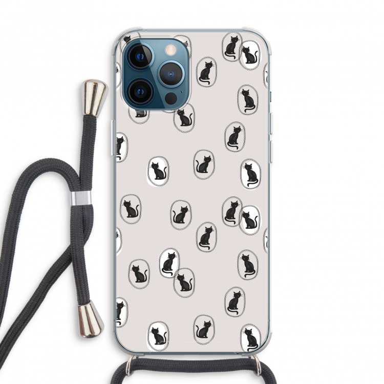 Miauw: iPhone 12 Pro Max Transparant Hoesje met koord