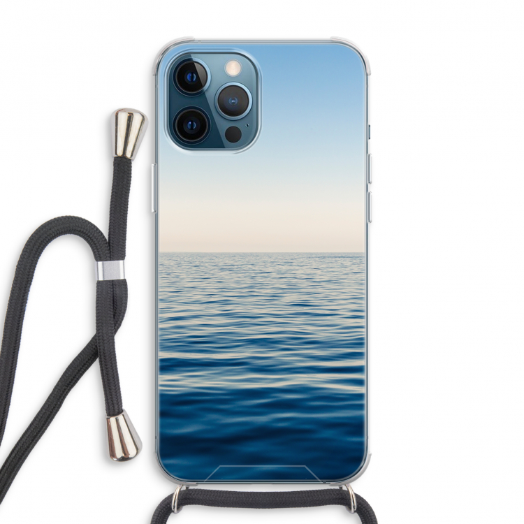Water horizon: iPhone 12 Pro Max Transparant Hoesje met koord