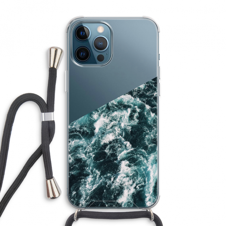 Zee golf: iPhone 12 Pro Max Transparant Hoesje met koord