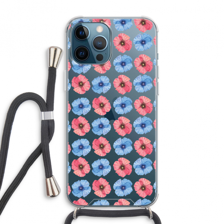 Klaproosjes: iPhone 12 Pro Max Transparant Hoesje met koord