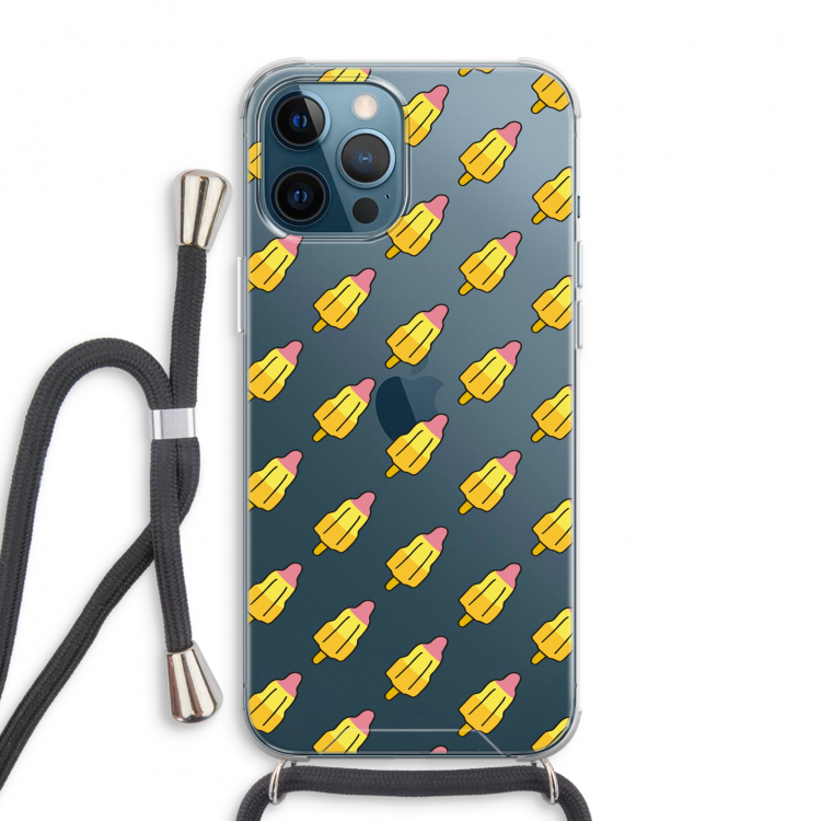 Waterijsjes: iPhone 12 Pro Max Transparant Hoesje met koord