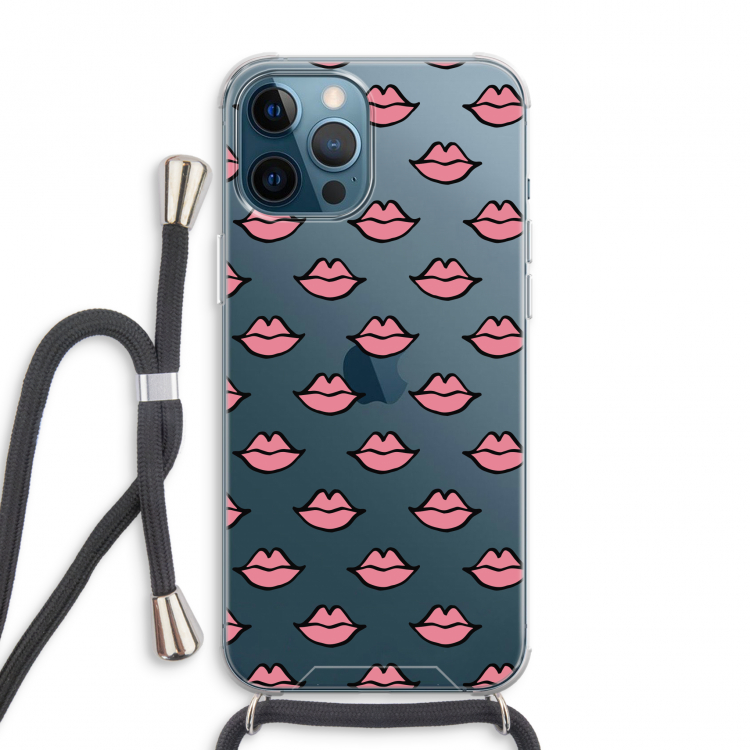 Lipjes: iPhone 12 Pro Max Transparant Hoesje met koord