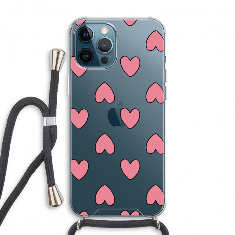 Ondersteboven verliefd: iPhone 12 Pro Max Transparant Hoesje met koord