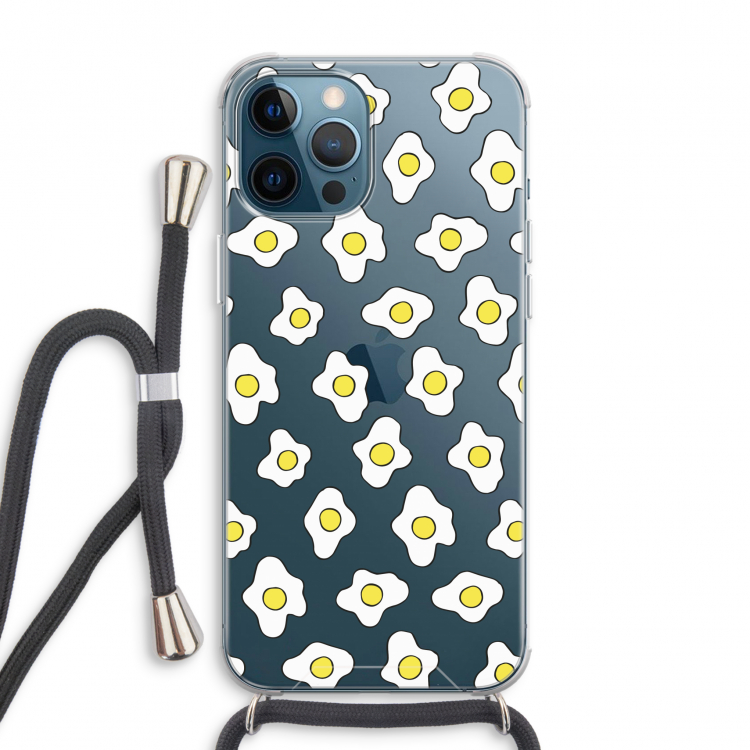 Spiegeleitjes: iPhone 12 Pro Max Transparant Hoesje met koord