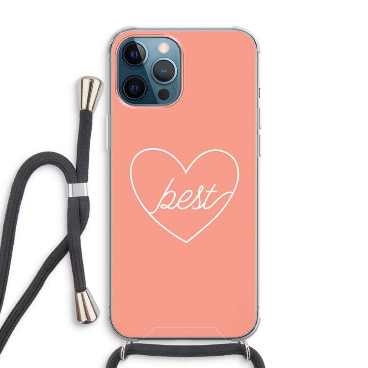 Best heart: iPhone 12 Pro Max Transparant Hoesje met koord