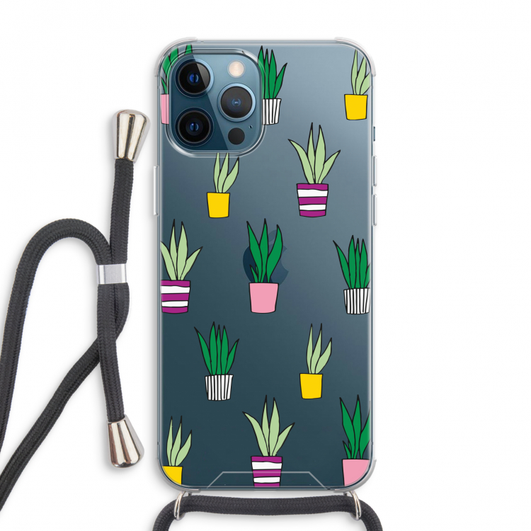 Sanseveria: iPhone 12 Pro Max Transparant Hoesje met koord