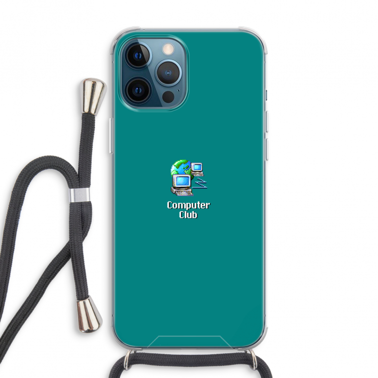 Win98: iPhone 12 Pro Max Transparant Hoesje met koord