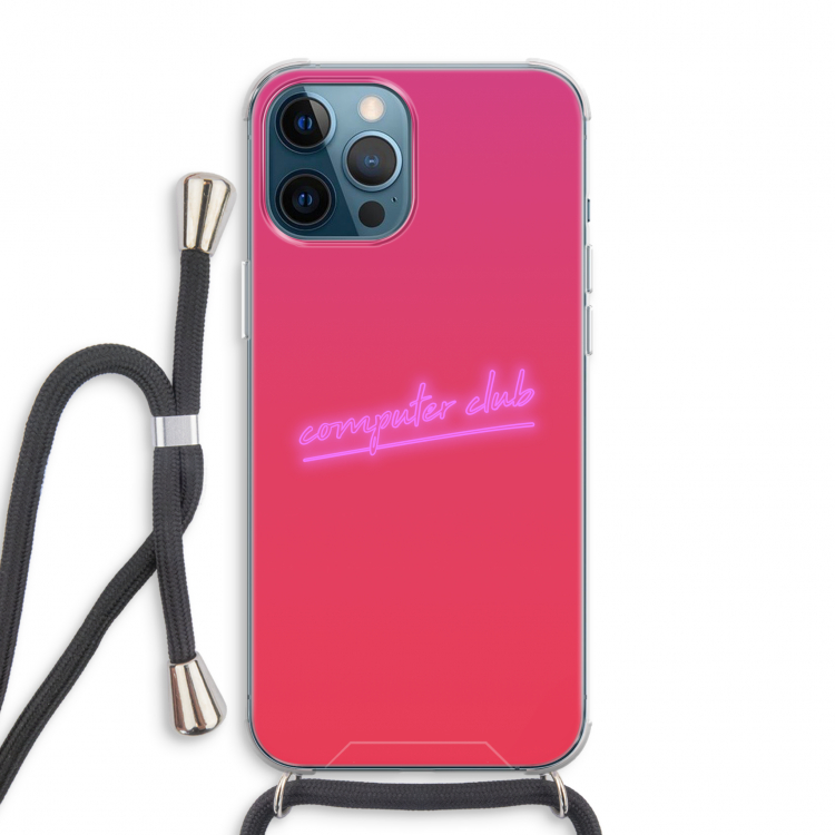 Vice Glow: iPhone 12 Pro Max Transparant Hoesje met koord