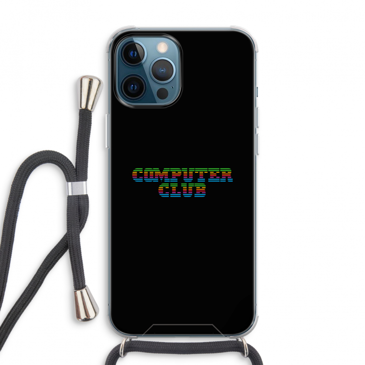 Retro: iPhone 12 Pro Max Transparant Hoesje met koord