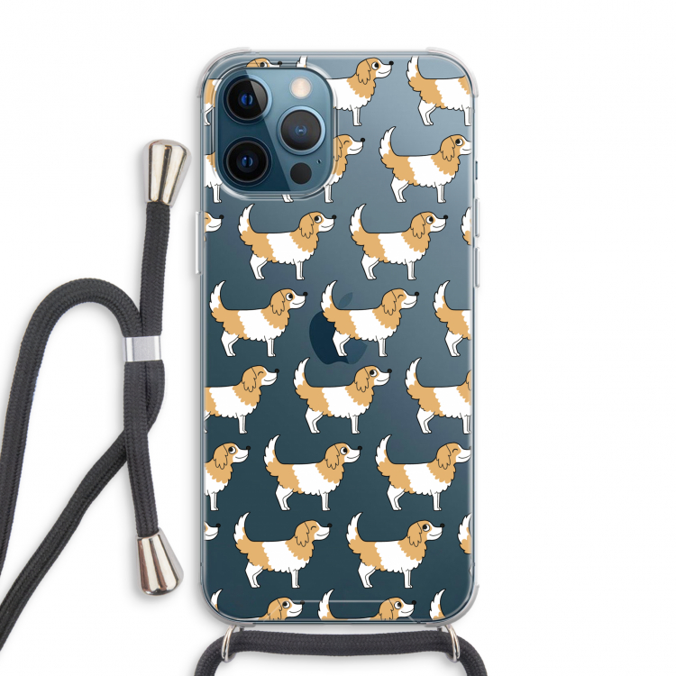 Doggy: iPhone 12 Pro Max Transparant Hoesje met koord