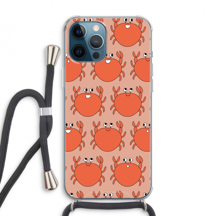 Krab: iPhone 12 Pro Max Transparant Hoesje met koord