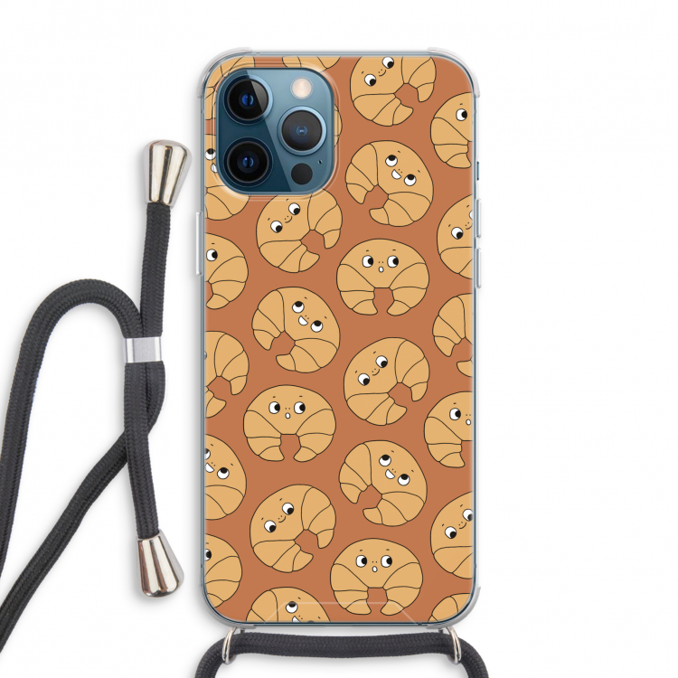 Croissant: iPhone 12 Pro Max Transparant Hoesje met koord