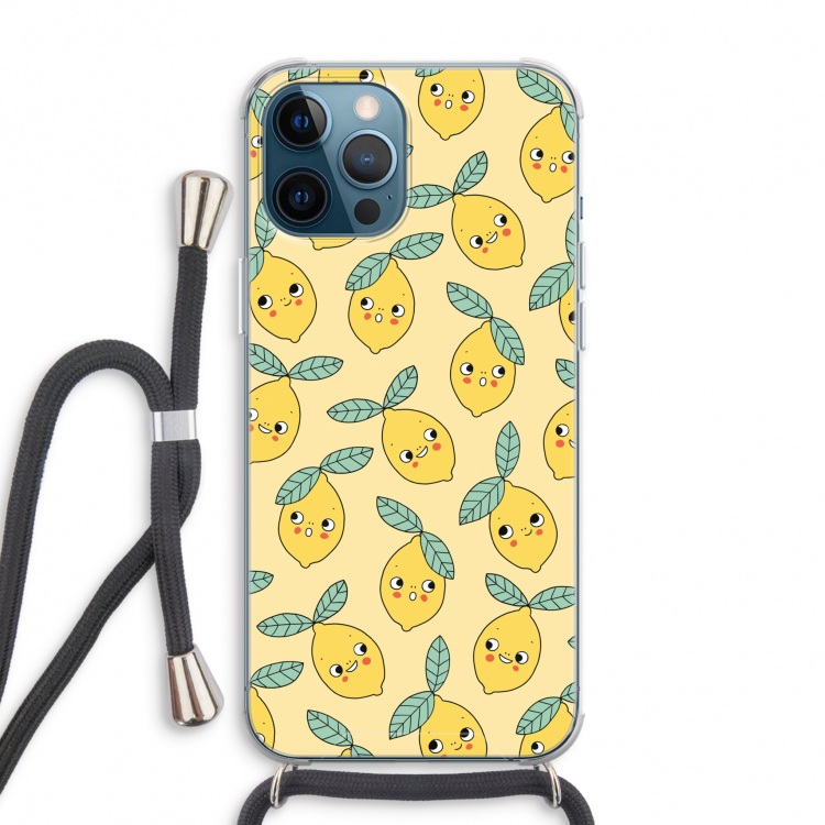Citroenen: iPhone 12 Pro Max Transparant Hoesje met koord