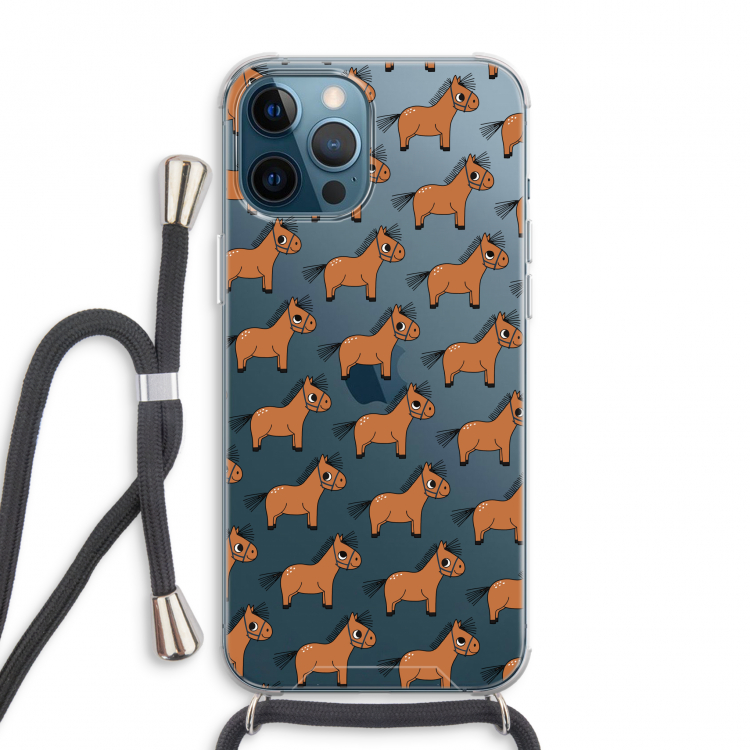 Pony: iPhone 12 Pro Max Transparant Hoesje met koord