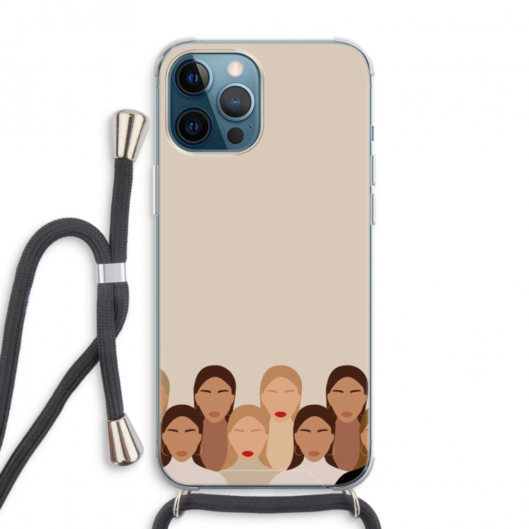 Girls girls girls: iPhone 12 Pro Max Transparant Hoesje met koord