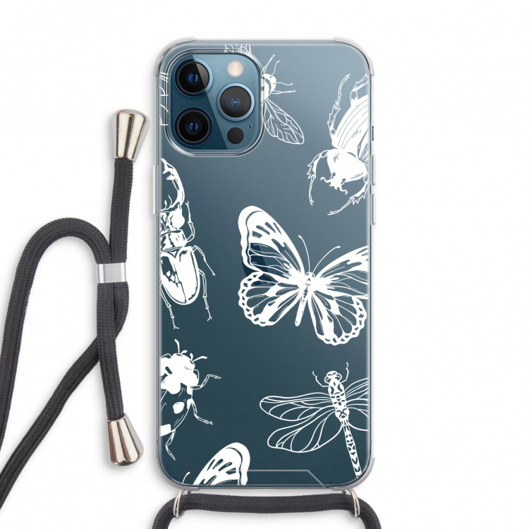 Tiny Bugs: iPhone 12 Pro Max Transparant Hoesje met koord