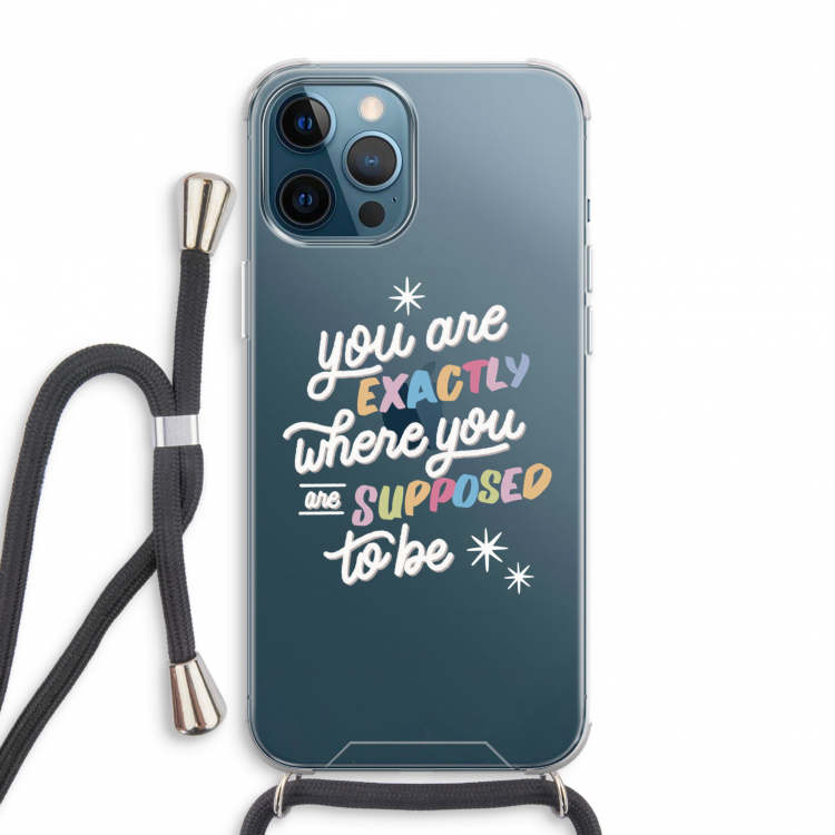 Right Place: iPhone 12 Pro Max Transparant Hoesje met koord