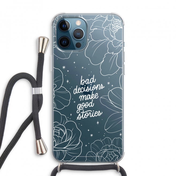 Good stories: iPhone 12 Pro Max Transparant Hoesje met koord