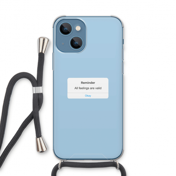 Reminder: iPhone 13 Transparant Hoesje met koord