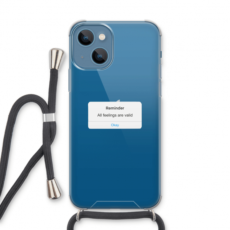 Reminder: iPhone 13 Transparant Hoesje met koord
