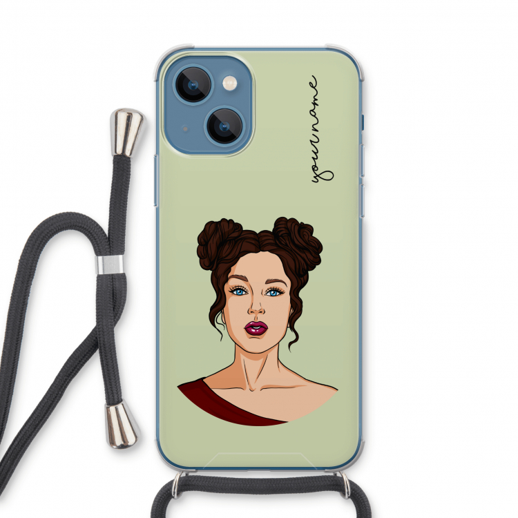 Pop-Art Creator: iPhone 13 Transparant Hoesje met koord