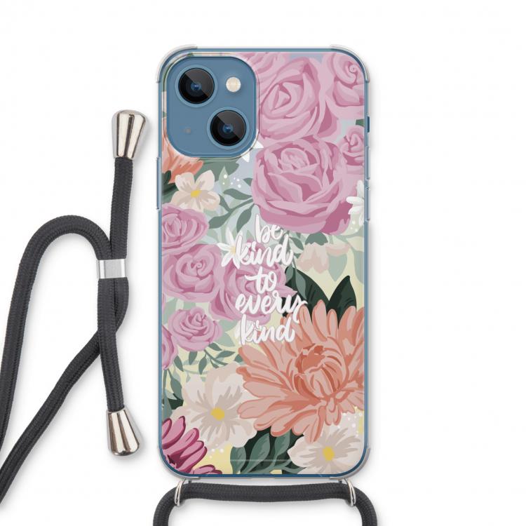 Kindness matters: iPhone 13 Transparant Hoesje met koord