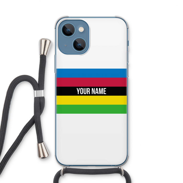 WK Wielrennen: iPhone 13 Transparant Hoesje met koord