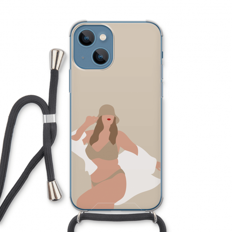One of a kind: iPhone 13 Transparant Hoesje met koord