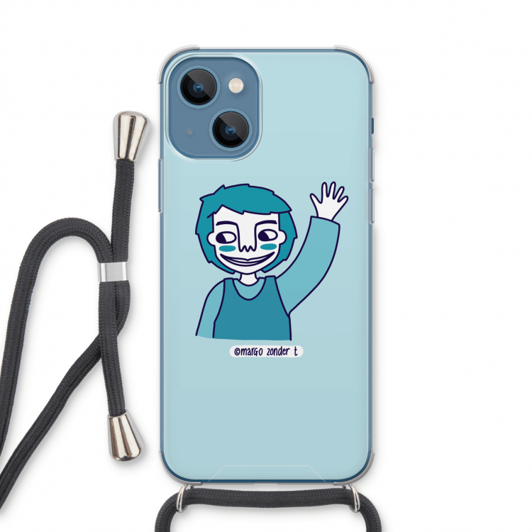 Zwaai: iPhone 13 Transparant Hoesje met koord