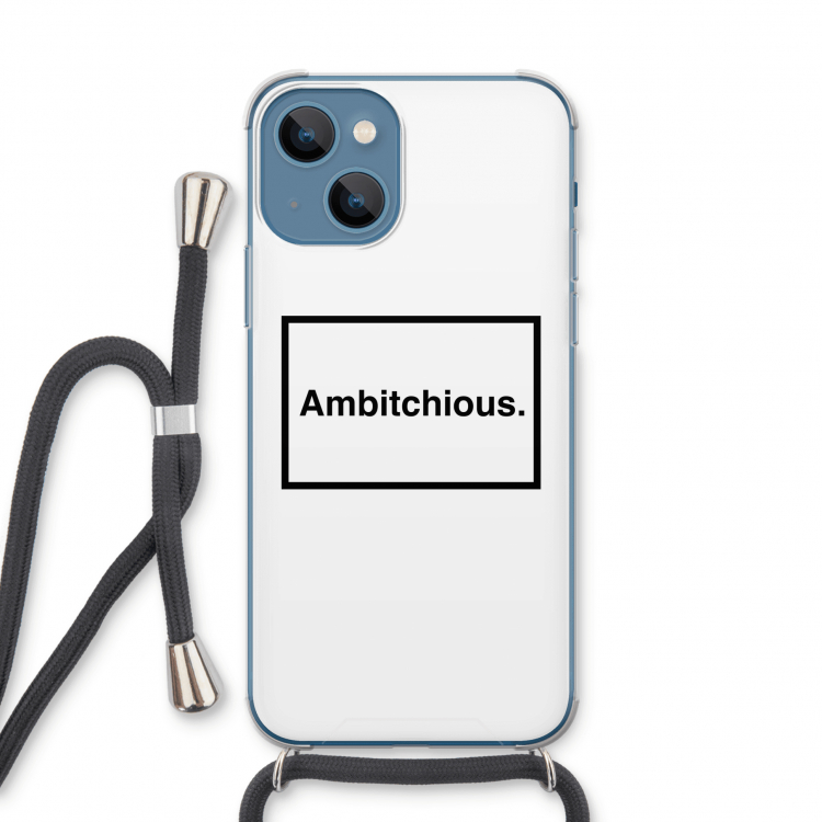 Ambitchious: iPhone 13 Transparant Hoesje met koord