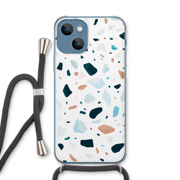 Terrazzo N°13: iPhone 13 Transparant Hoesje met koord