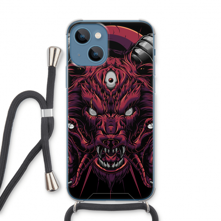 Hell Hound and Serpents: iPhone 13 Transparant Hoesje met koord