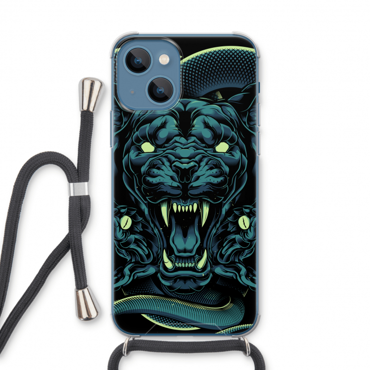 Cougar and Vipers: iPhone 13 Transparant Hoesje met koord