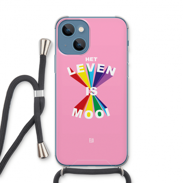 Het Leven Is Mooi: iPhone 13 Transparant Hoesje met koord