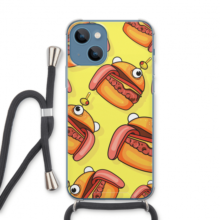 Hamburger: iPhone 13 Transparant Hoesje met koord