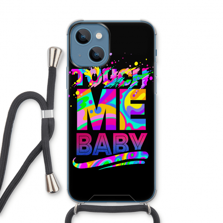 Touch Me: iPhone 13 Transparant Hoesje met koord