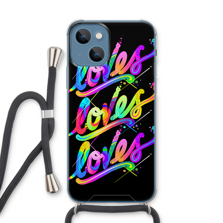 Loves: iPhone 13 Transparant Hoesje met koord