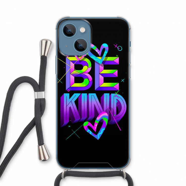Be Kind: iPhone 13 Transparant Hoesje met koord
